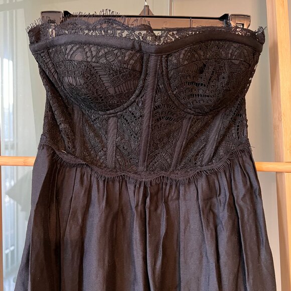 Black Corset Midi Dress - Picture 4 of 5